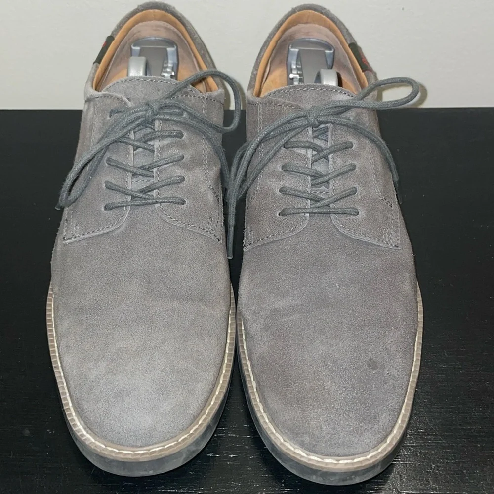 Anthropologie G.H. Bass Pasadena Suede Nubuck Lace Up Loafers.‎  Size 8.5 Wide.